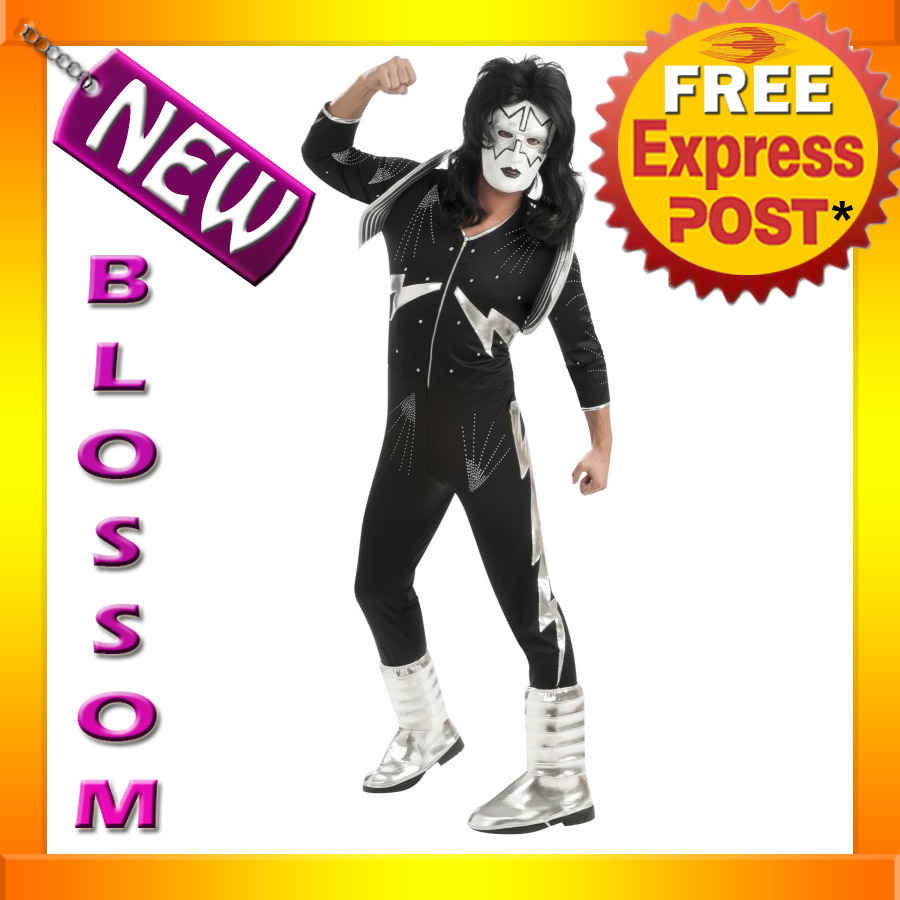 C680 Kiss Spaceman Deluxe Ace Frehley Mens 80s Halloween Fancy Adult ...